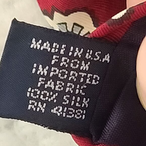 Polo By Ralph Lauren Vintage Men's Silk‎ Floral Necktie Red & White - Picture 5 of 7